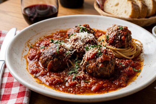 Classic Italian Beef Meatballs in Rich Tomato Sauce