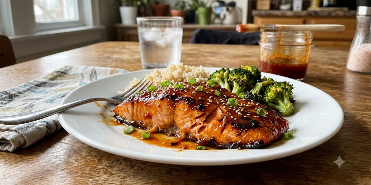 Honey Sriracha Glazed Salmon