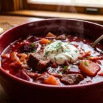 Beef and Beet Borscht