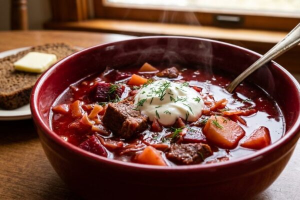 Beef and Beet Borscht