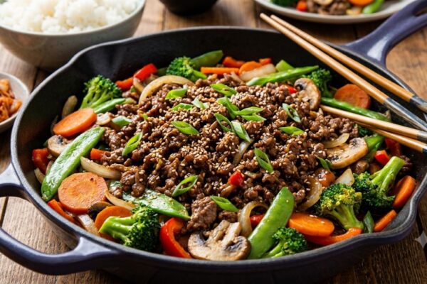 Bulgogi Ground Beef Stir Fry
