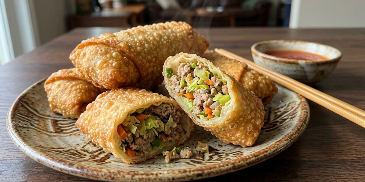 Chinese Pork and Cabbage Egg Rolls