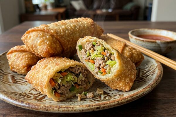 Chinese Pork and Cabbage Egg Rolls