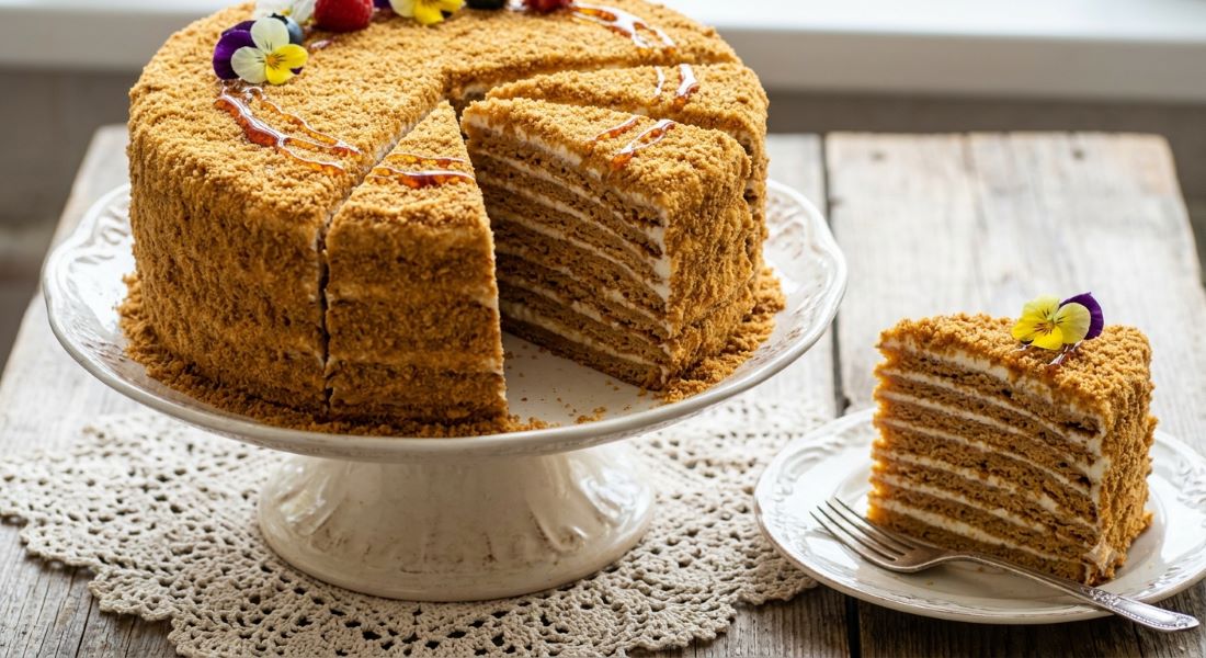 Classic Russian Honey Cake (Medovik)