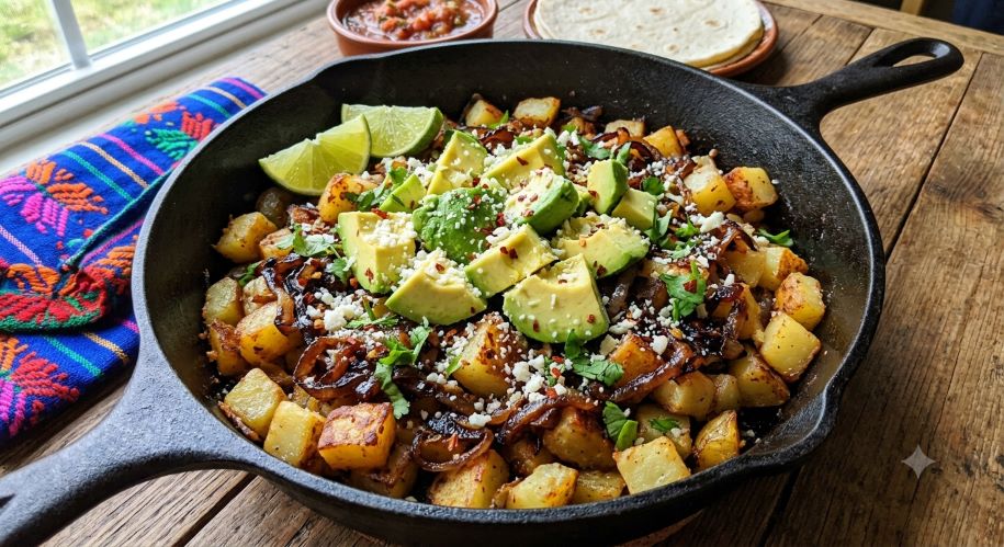 Crispy Potato and Avocado Hash (Papas con Aguacate)