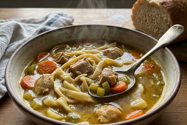 Easy Polish Chicken and Kluski Noodles