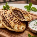 Lebanese Crispy Meat Stuffed Pita