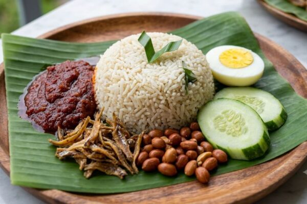 Malaysian Nasi Lemak with Sambal