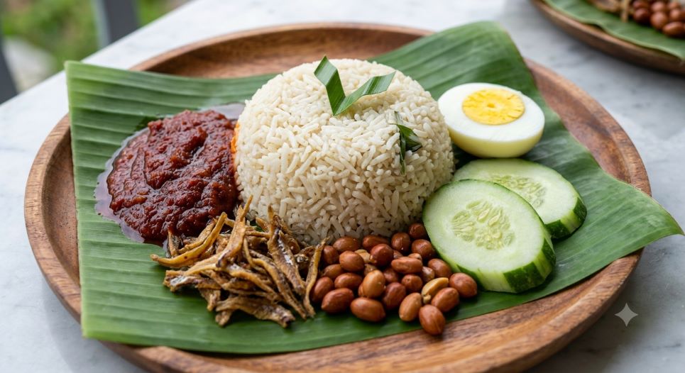 Malaysian Nasi Lemak with Sambal