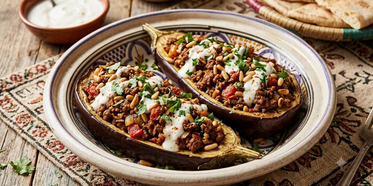 Moroccan Spiced Stuffed Eggplant