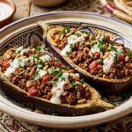 Moroccan Spiced Stuffed Eggplant