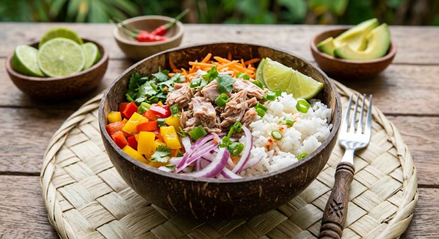 Papua New Guinean Cold Tuna and Rice Salad
