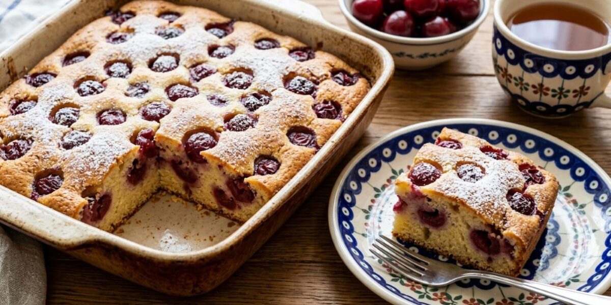Polish Cherry Cake (Placek z Wiśniami)