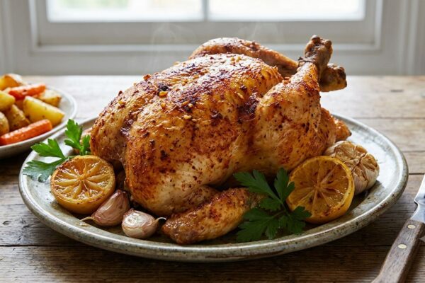 Portuguese Lemon and Garlic Roast Chicken