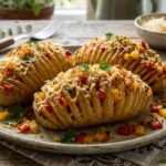 Swedish Hasselback Potatoes with Bell Pepper