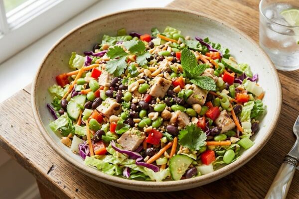 Thai Chopped Chicken Bean Salad