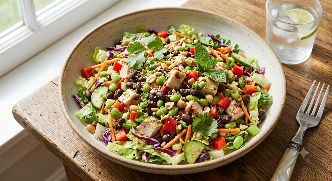 Thai Chopped Chicken Bean Salad