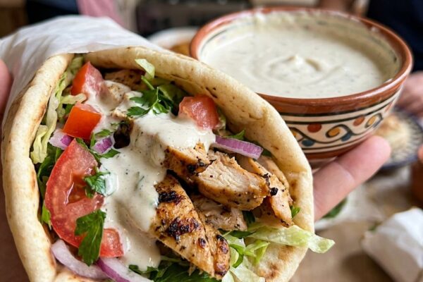 Turkish Chicken Shawarma with Tahini Yogurt Sauce