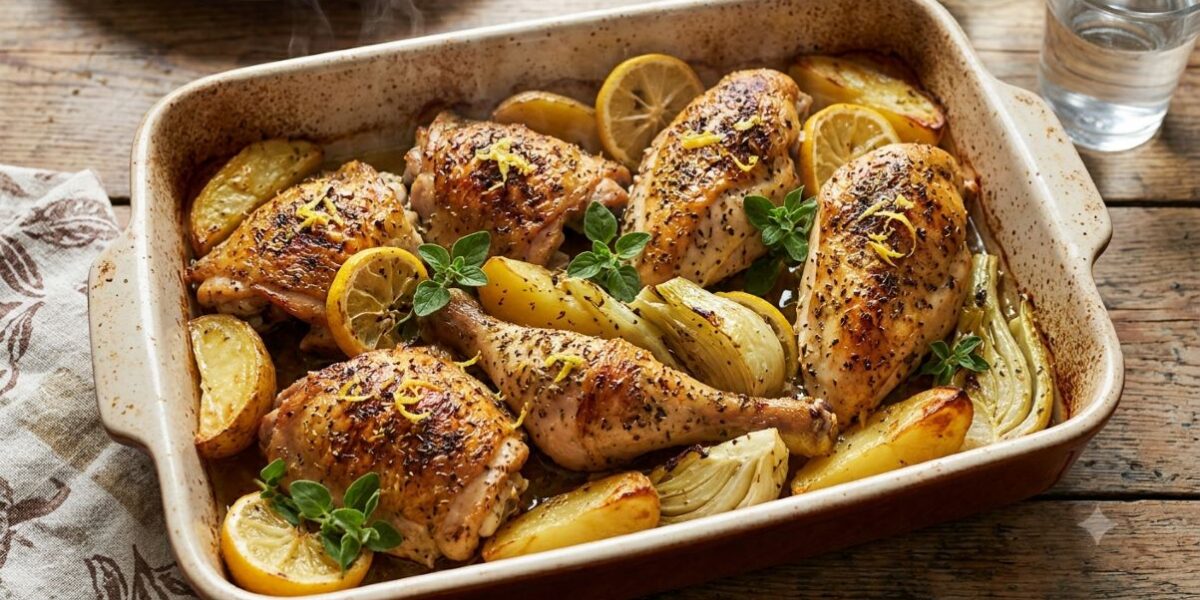 One-Pan Greek Roast Chicken and Potatoes