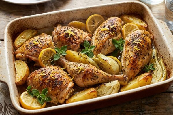 One-Pan Greek Roast Chicken and Potatoes